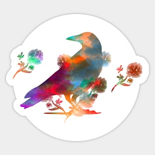 Tie-Dye Dream Spirit Raven Sticker